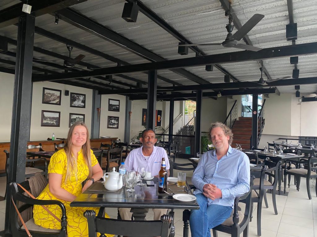 Enjoying a sri lankan local restaurent with ranjith